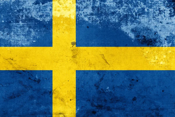 Grunge Svezia bandiera — Foto Stock