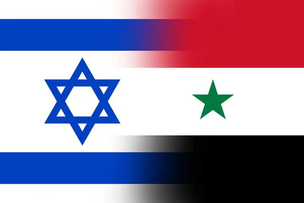 Vlag van Israël en Syrië — Stockfoto