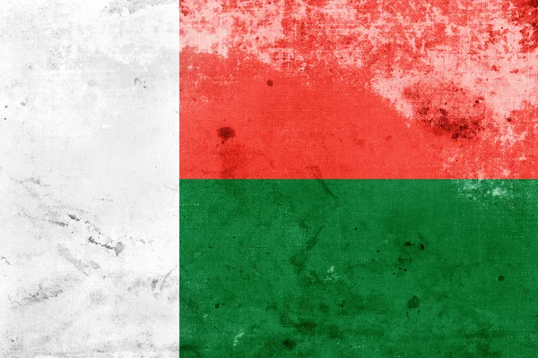 Grunge Madagaskar Flagge — Stockfoto