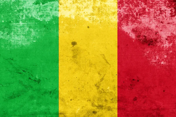 Bandeira do Grunge Mali — Fotografia de Stock