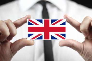 Kartvizit İngiltere bayrak tutan işadamı
