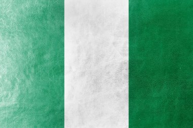 deri dokusu üzerinde boyalı Türkiye bayrağı