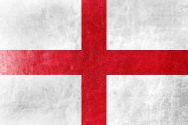 deri dokusu üzerinde boyalı İngiltere bayrağı