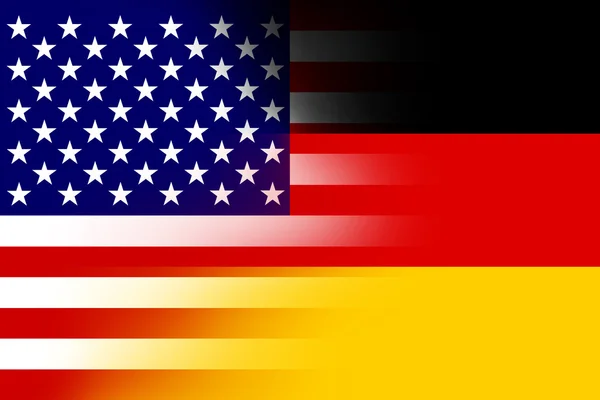 米国およびドイツの旗 — ストック写真
