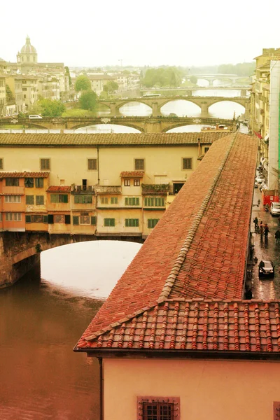 Most ponte vecchio we Florencji, Włochy — Zdjęcie stockowe