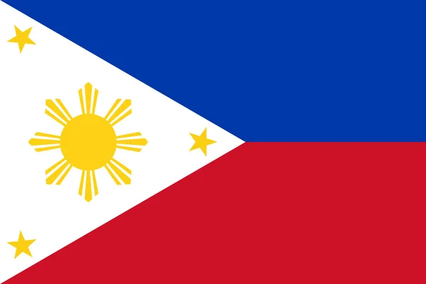 Philippinische Flagge — Stockfoto