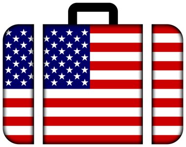 ABD bayrağı ile bavul