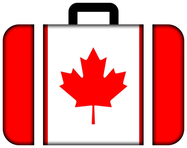 Koffer met canada vlag — Stockfoto