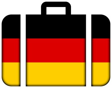 Almanya bayrağı ile bavul