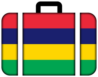mauritius bayrağı ile bavul