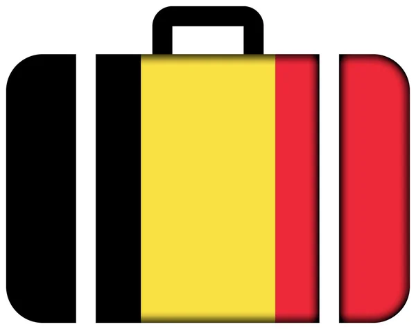 Koffer met België vlag — Stockfoto