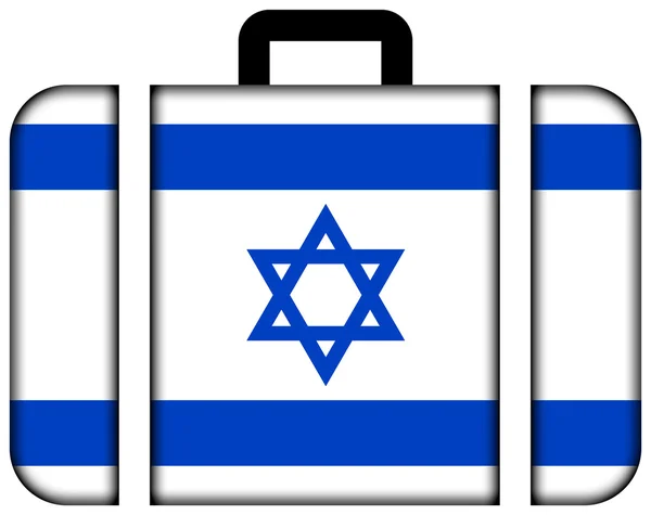 Koffer met Israël vlag — Stockfoto
