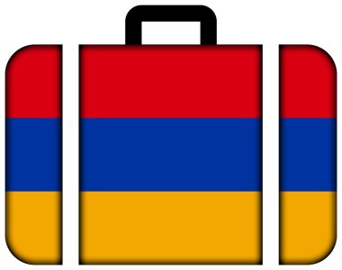 Ermenistan bayrağı ile bavul