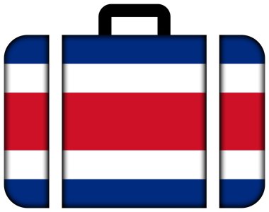 Kosta Rika bayrağı ile bavul