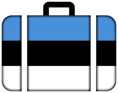 Észtország zászló bőrönd