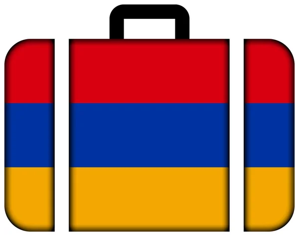 Maleta con Bandera de Armenia —  Fotos de Stock