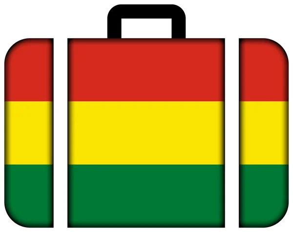 Koffer met bolivia vlag — Stockfoto