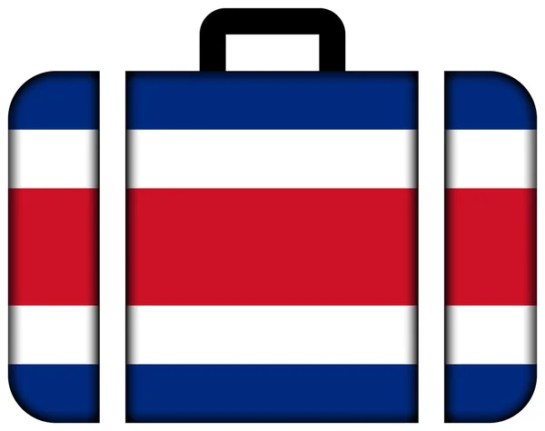 Mala com bandeira da Costa Rica — Fotografia de Stock