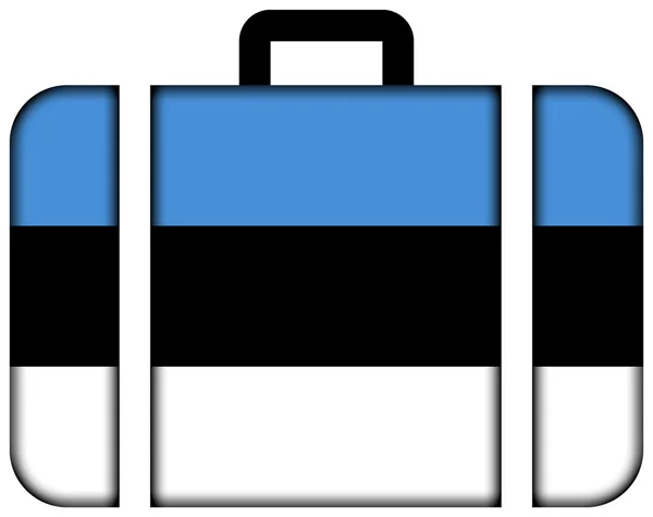 Suitcase with Estonia Flag — Stock Photo, Image