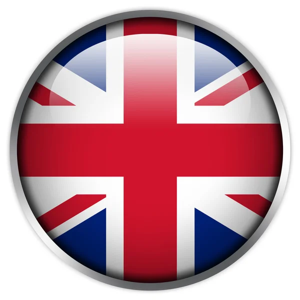 UK Flag glossy button — Stock Photo, Image