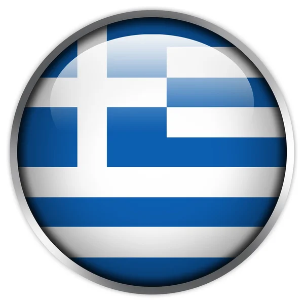 Grekland flaggan blankt knappen — Stockfoto