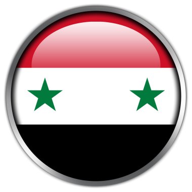Suriye bayrağı parlak düğme