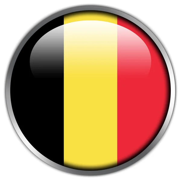 België vlag glanzende knop — Stockfoto