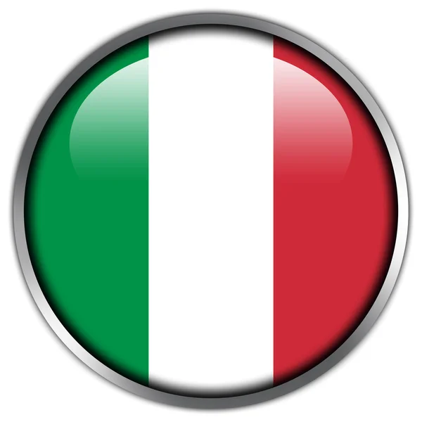 Italië vlag glanzende knop — Stockfoto