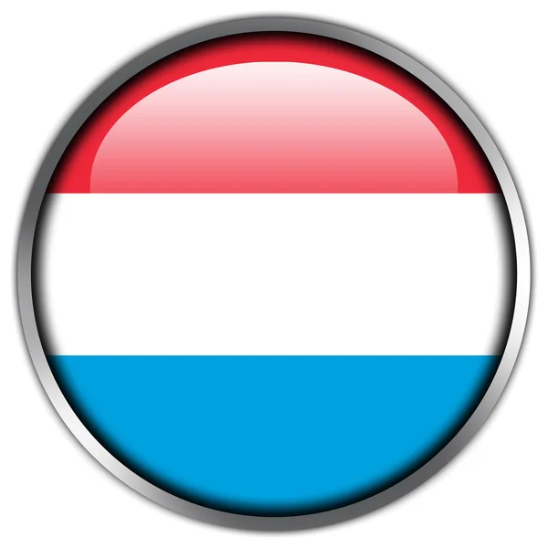 Hochglanz-Knopf der Luxemburger Flagge — Stockfoto