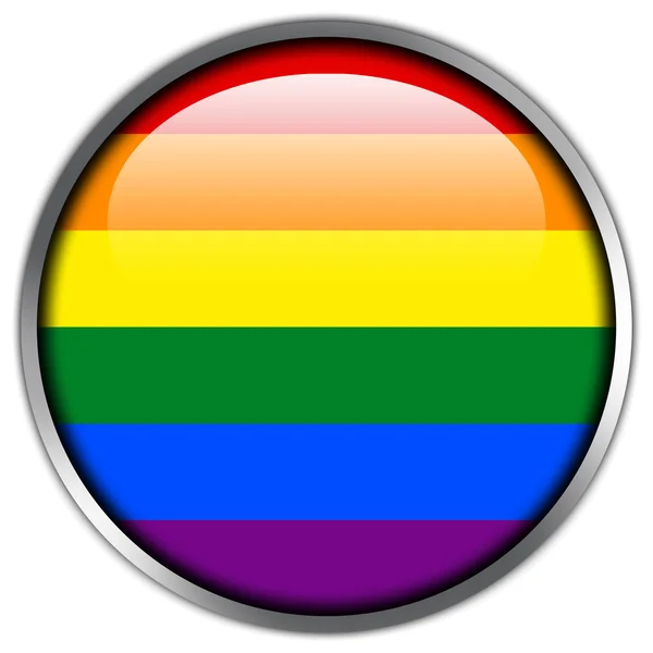 Rainbow Flag glossy button — Stock Photo, Image