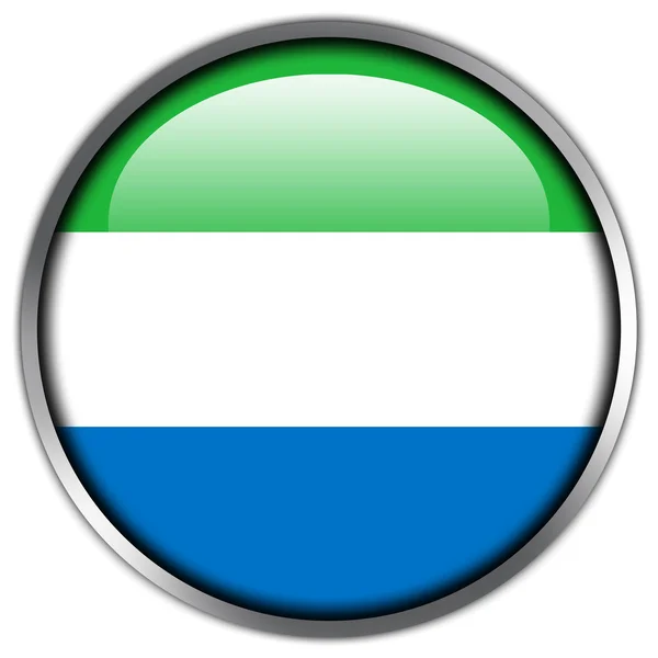 Sierra Leone Flag glossy button — Stock Photo, Image