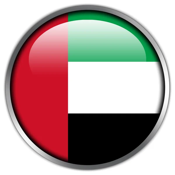Birleşik Arap Emirlikleri bayrağı parlak düğme — Stok fotoğraf