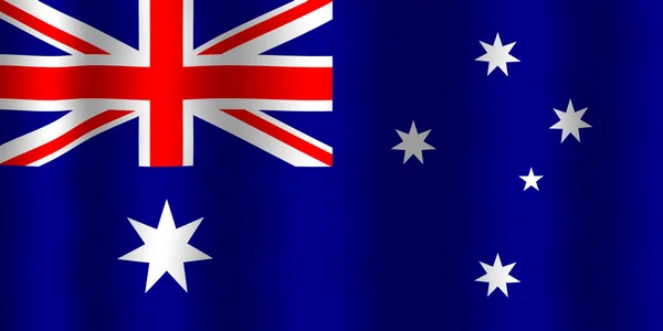 Ondeando bandera de Australia — Foto de Stock