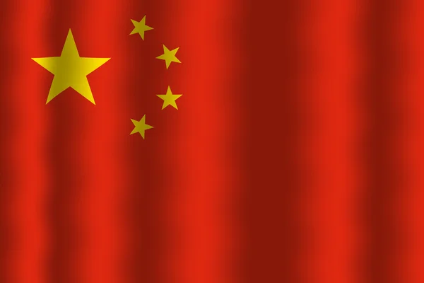 Ondeando bandera de China —  Fotos de Stock