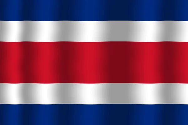 哥斯大黎加那飘扬的旗帜 — 图库照片