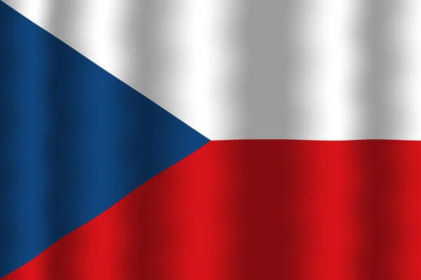 Çek Cumhuriyeti bayrağı sallayarak — Stok fotoğraf