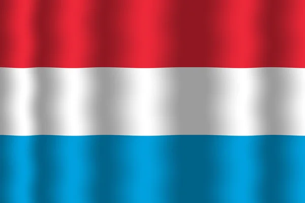 Brandissant le drapeau luxembourgeois — Photo