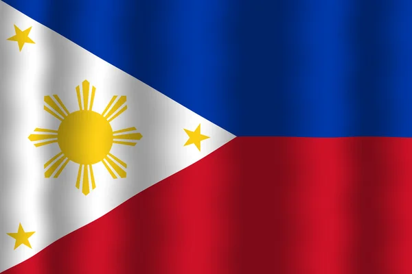 Ondeando bandera de Filipinas — Foto de Stock