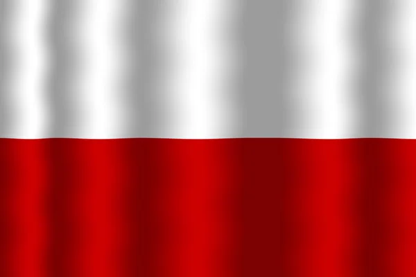 Acenando com a bandeira da Polónia — Fotografia de Stock