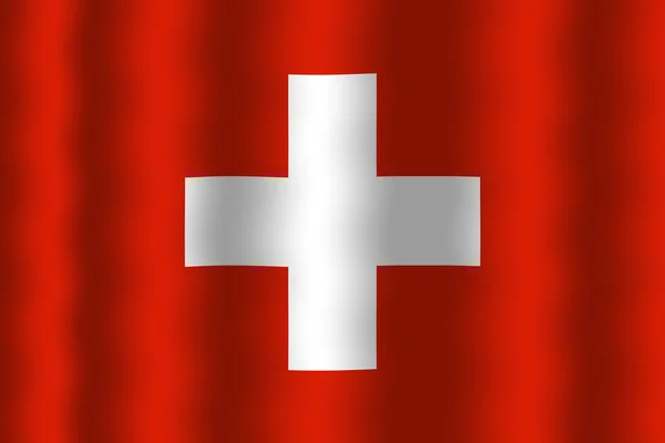 Viftar Schweiz flagga — Stockfoto