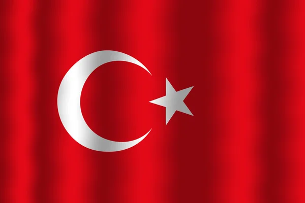 Ondeando bandera de Turquía — Foto de Stock