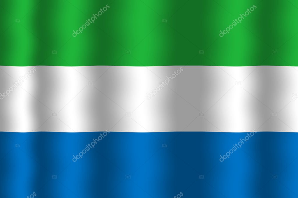 Waving Sierra Leone Flag
