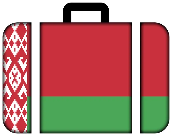 Koffer met Wit-Rusland vlag — Stockfoto