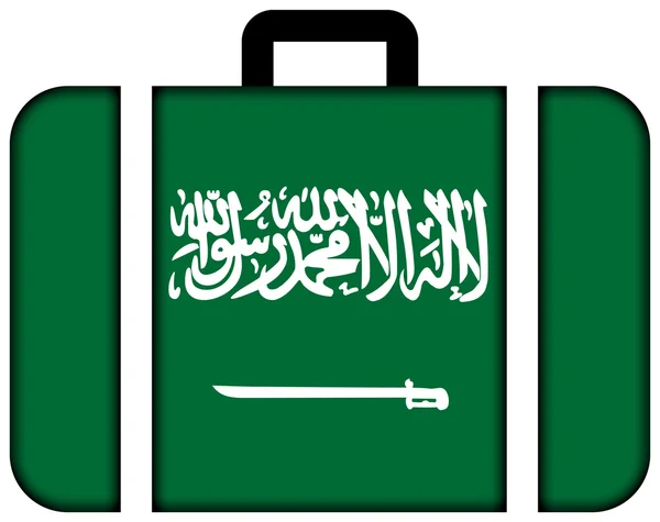 Maleta con bandera de Arabia Saudita — Foto de Stock