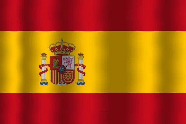 Vlající vlajka Španělsko — Stock fotografie