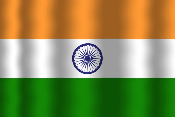 Indiens Flagge schwenken — Stockfoto