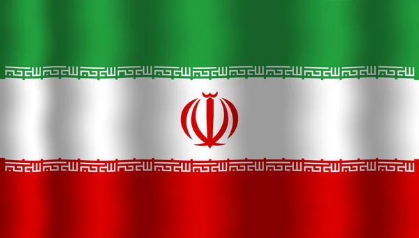 Iranische Flagge schwenkend — Stockfoto