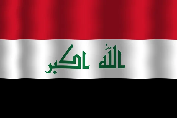 Κουνώντας τη σημαία του Ιράκ — Φωτογραφία Αρχείου