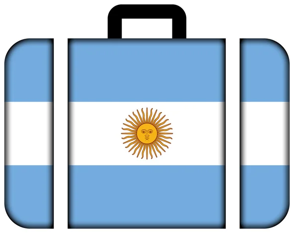 Maleta con Bandera Argentina —  Fotos de Stock