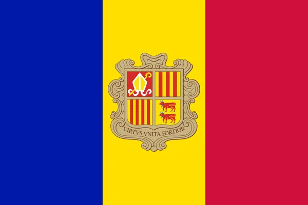 Bandeira de Andorra — Fotografia de Stock